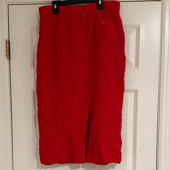 Talbots Vibrant Red Midi Skirt - Picture 3 of 8